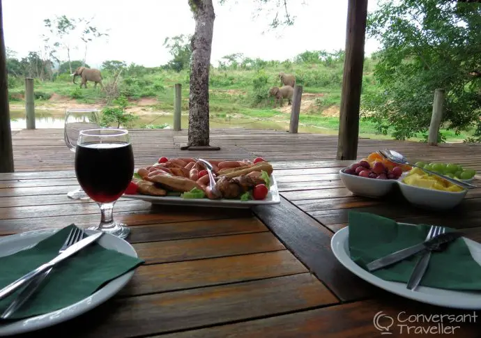 Elephant Whispers Hazyview South Africa Our lunch overlooking the elephant pool