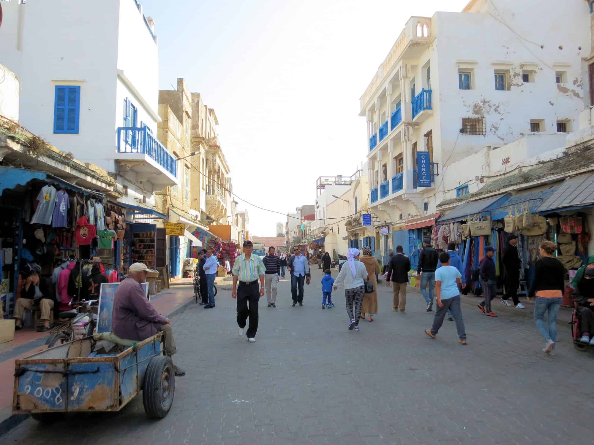Medina streets in Essaouira, Morocco