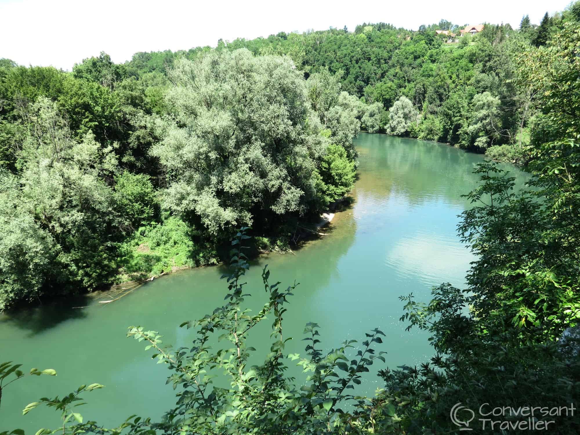 River Kolpa viewpoint at the Magdalenska Stena, Bela Krajina, Slovenia