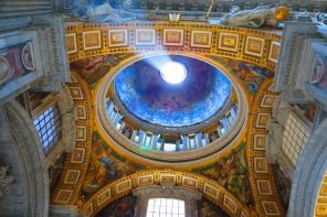 Divine light inside St Peter's Basilica, Vatican City
