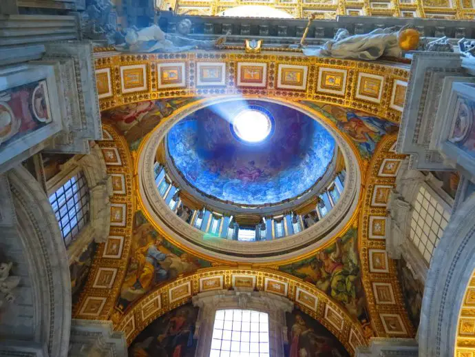 Divine light inside St Peter's Basilica, Vatican City