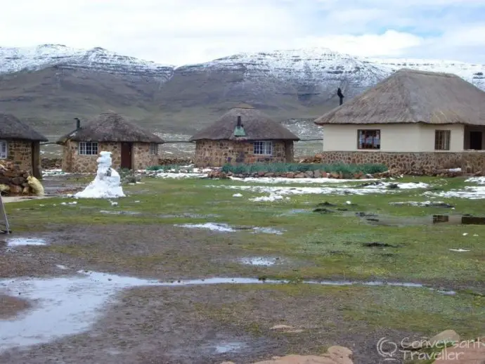 Snowman at Sani Top, Sani Pass, Lesotho