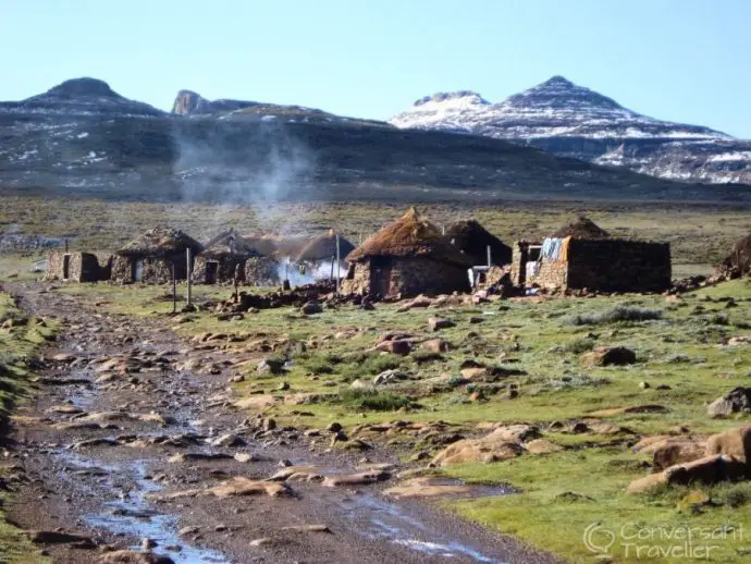 Basotho village, Sani Pass, Lesotho