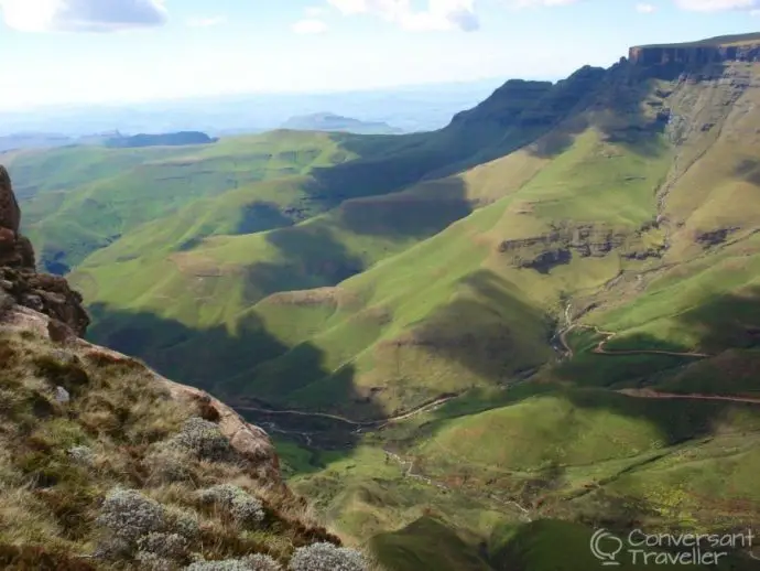 Driving up the Sani Pass in Lesotho