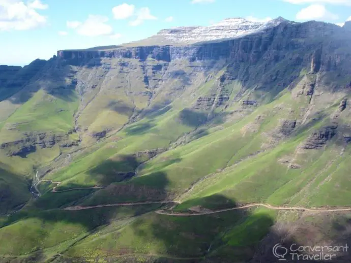 Driving up the Sani Pass in Lesotho