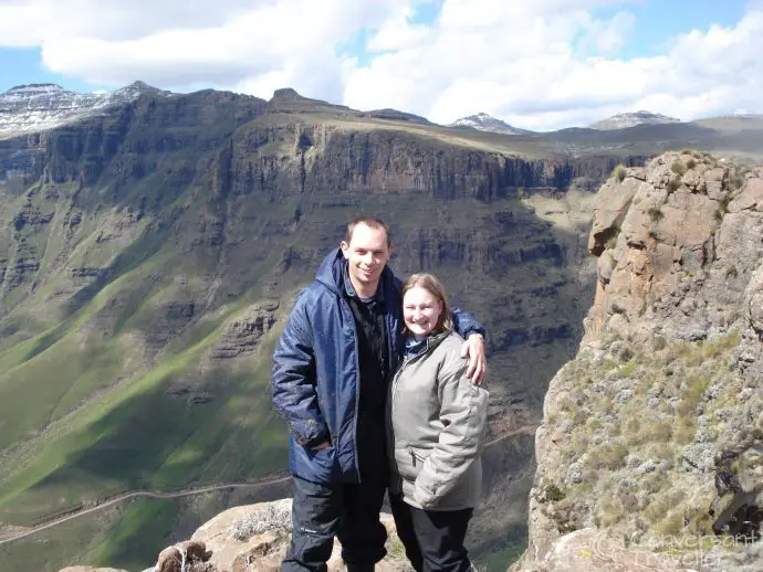 Driving up the Sani Pass in Lesotho