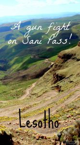 Driving up Sani Pass in Lesotho