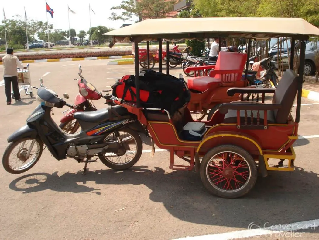 Our sedate tuk tuk in Siem Reap, Cambodia