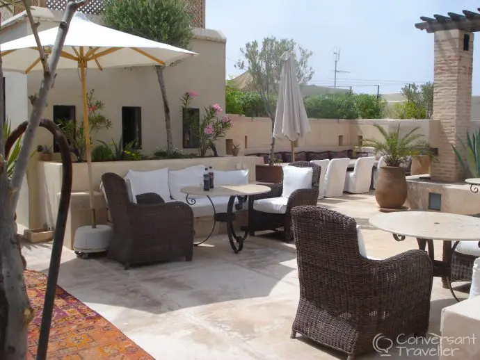 The roof terrace at Riad Camilia, Marrakech