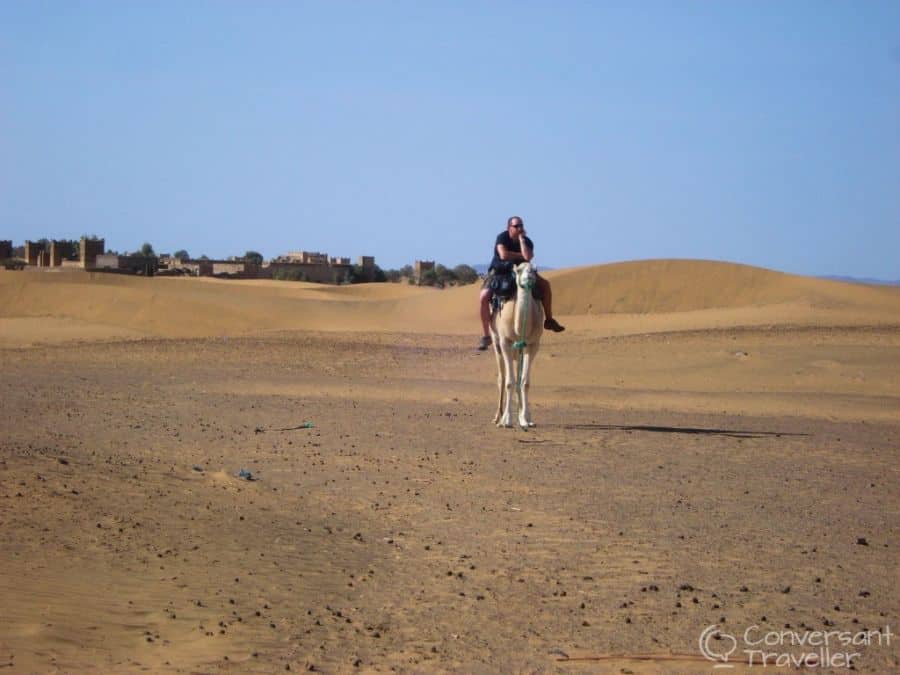 Hubbie loves riding camels!