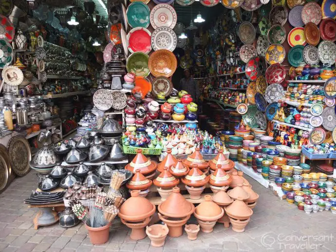 The colourful souks in Marrakech, Morocco