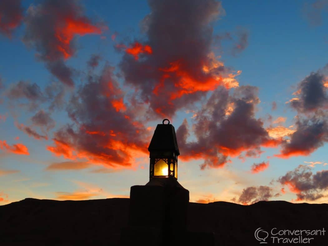 Even the fall of night is beautiful at Kasbah Ellouze, Tamdaght, Morocco