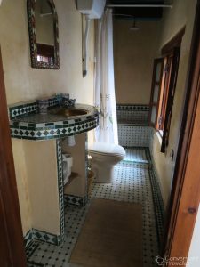 The cute bathroom adjoining Chambre Vanille, Riad Laayoun, Fes, Morocco