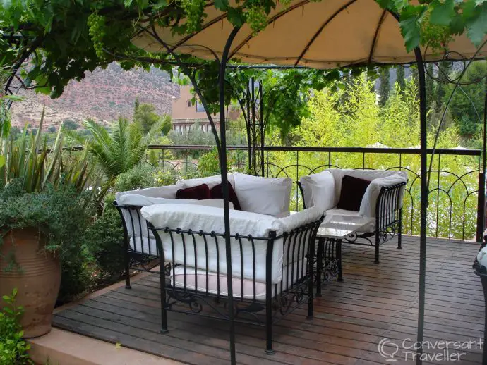 Elegant comfort beneath the vines at Kasbah Tamadot