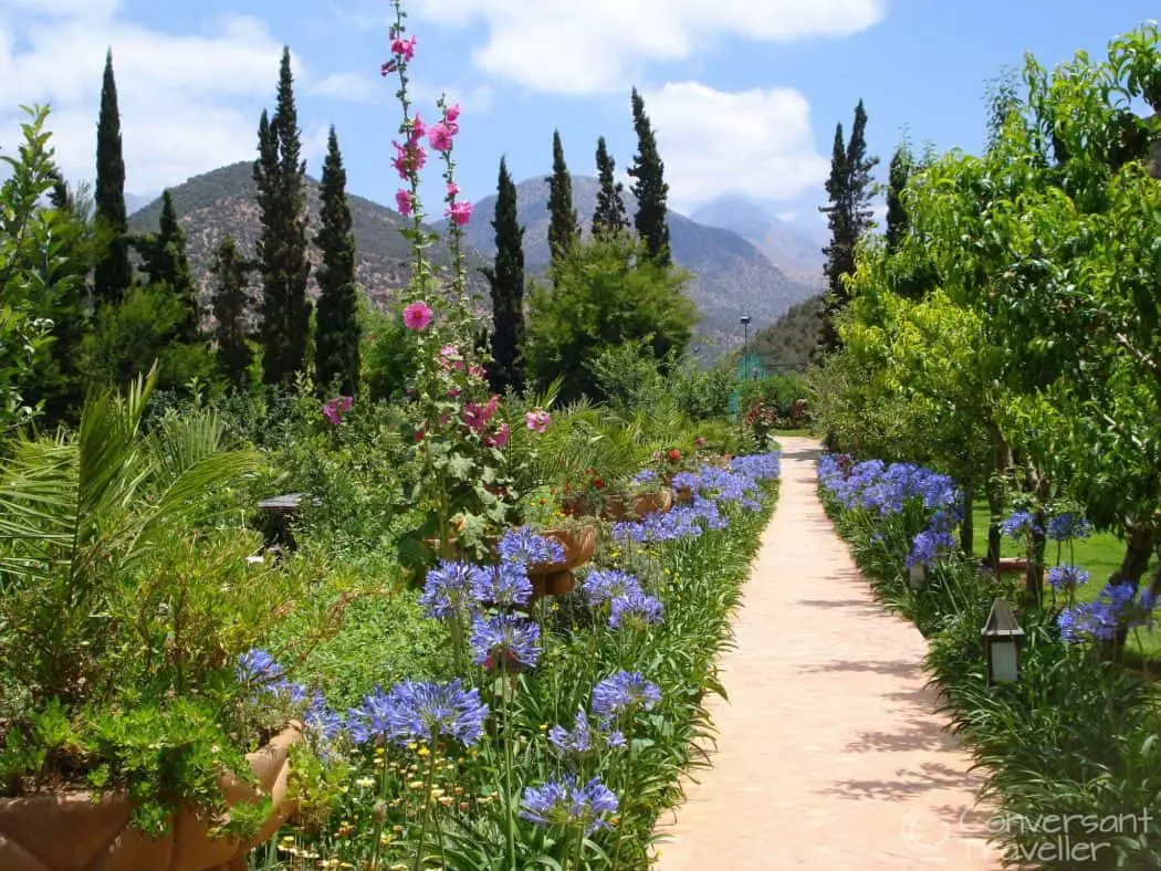 The perfectly perfumed gardens at Kasbah Tamadot