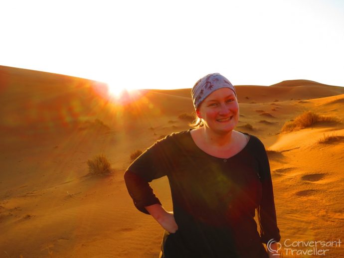 Scrambling up the dunes for sunrise