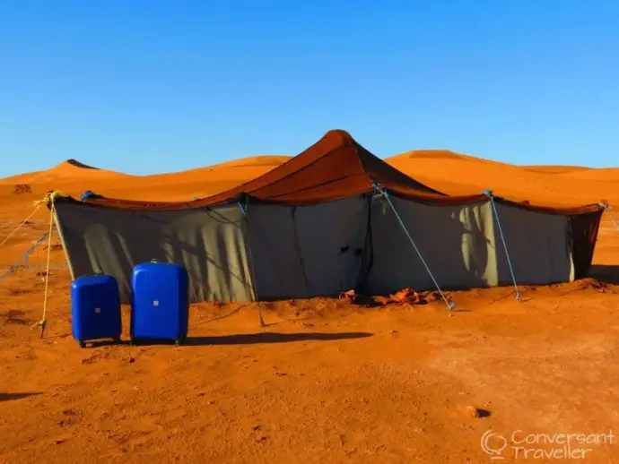 Bivouac at Erg Chigaga in the Sahara, Morocco