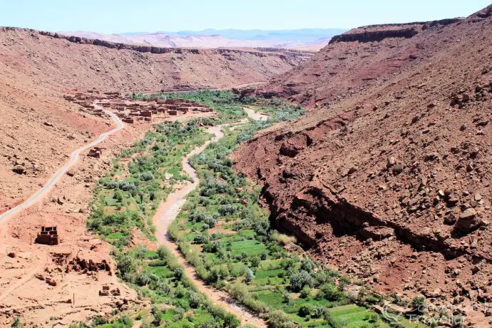 A welcoming pocket of green, an oasis near Telouet, Morocco