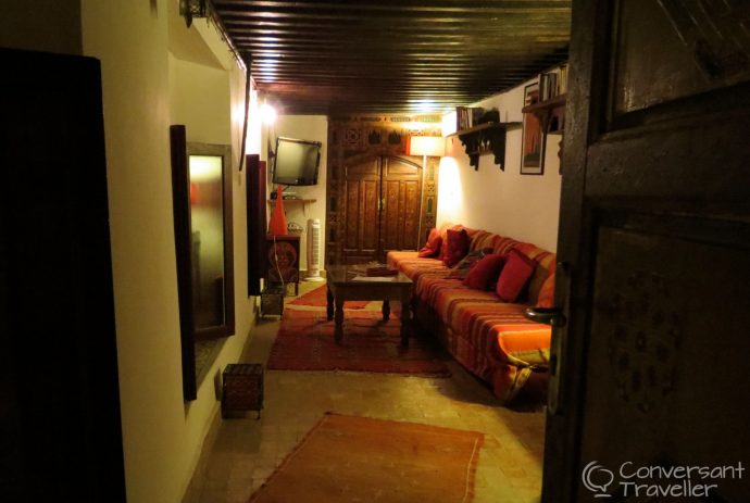 One of the cosy little hideaways at Riad El Ma, Meknes, Morocco