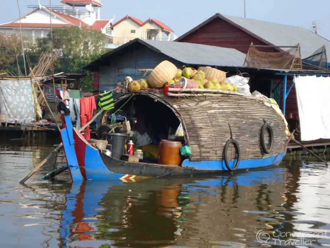 Houseboat living, Tonle Sap, Cambodia