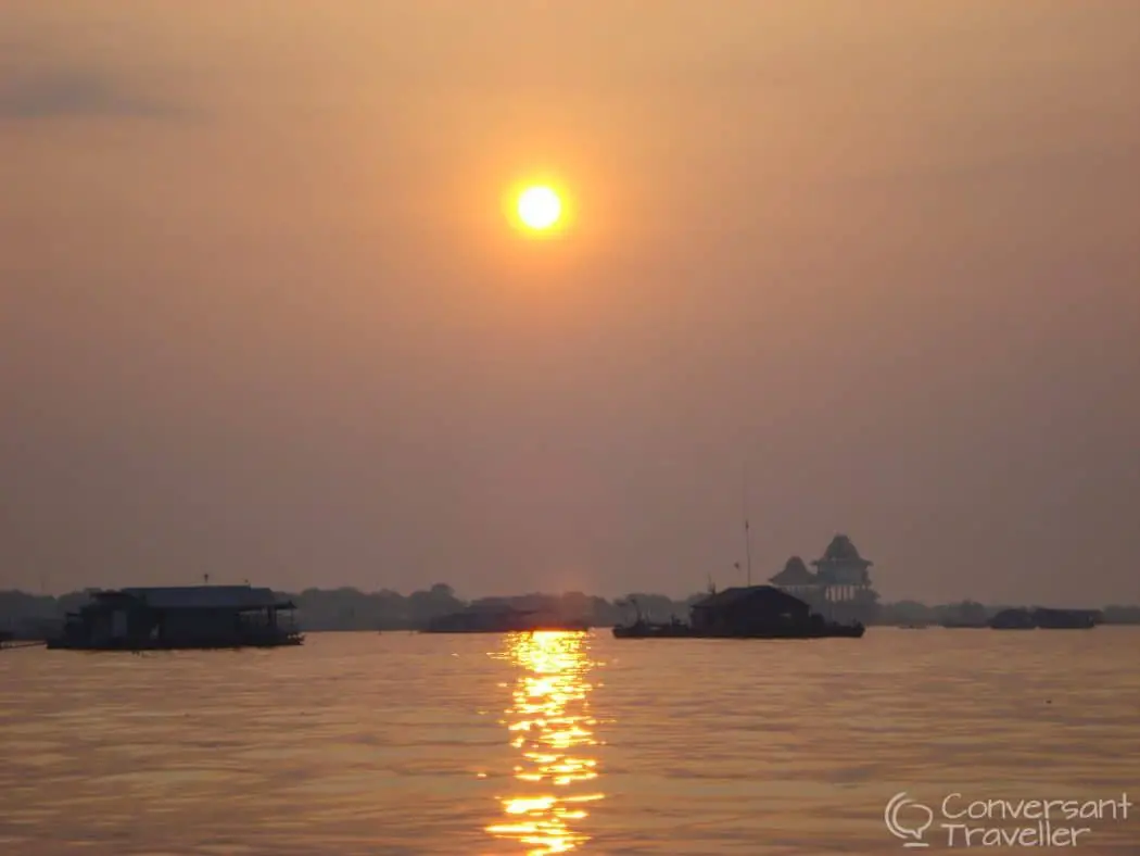 Sunrise on Tonle Sap, Cambodia