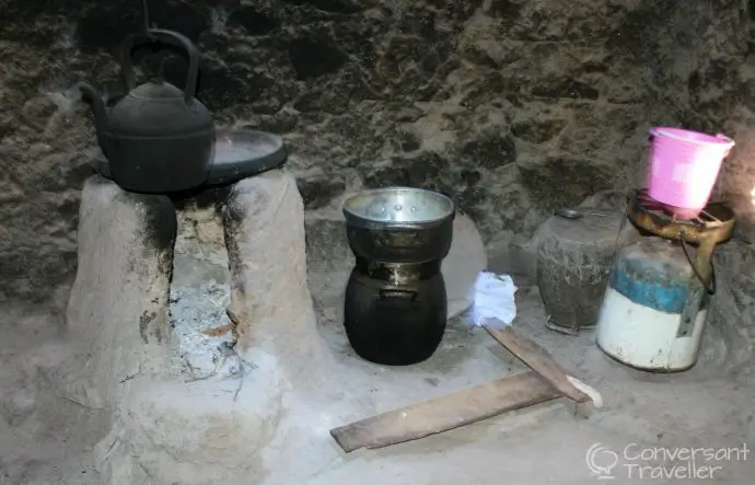 Stopping for tea at a local house in Armed, Morocco