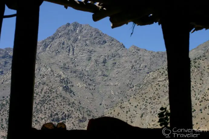 The living room view sure makes up for the slight draught, Armed, Morocco