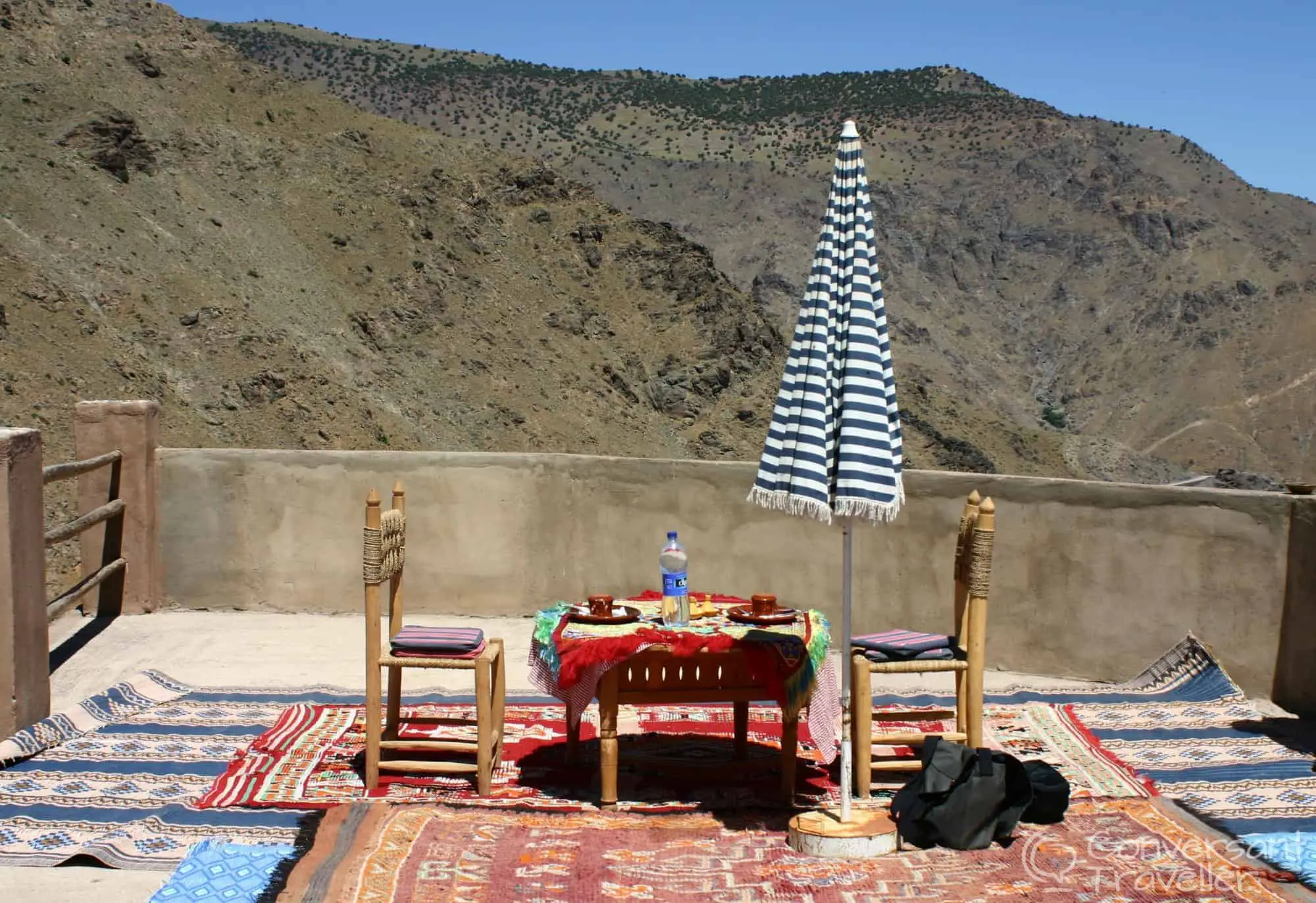 Perfect lunch spot on someone's roof, Armed, Morocco