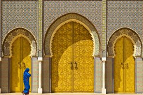 Most instagrammable places in Morocco - the golden doors at the Royal Palace in Fes