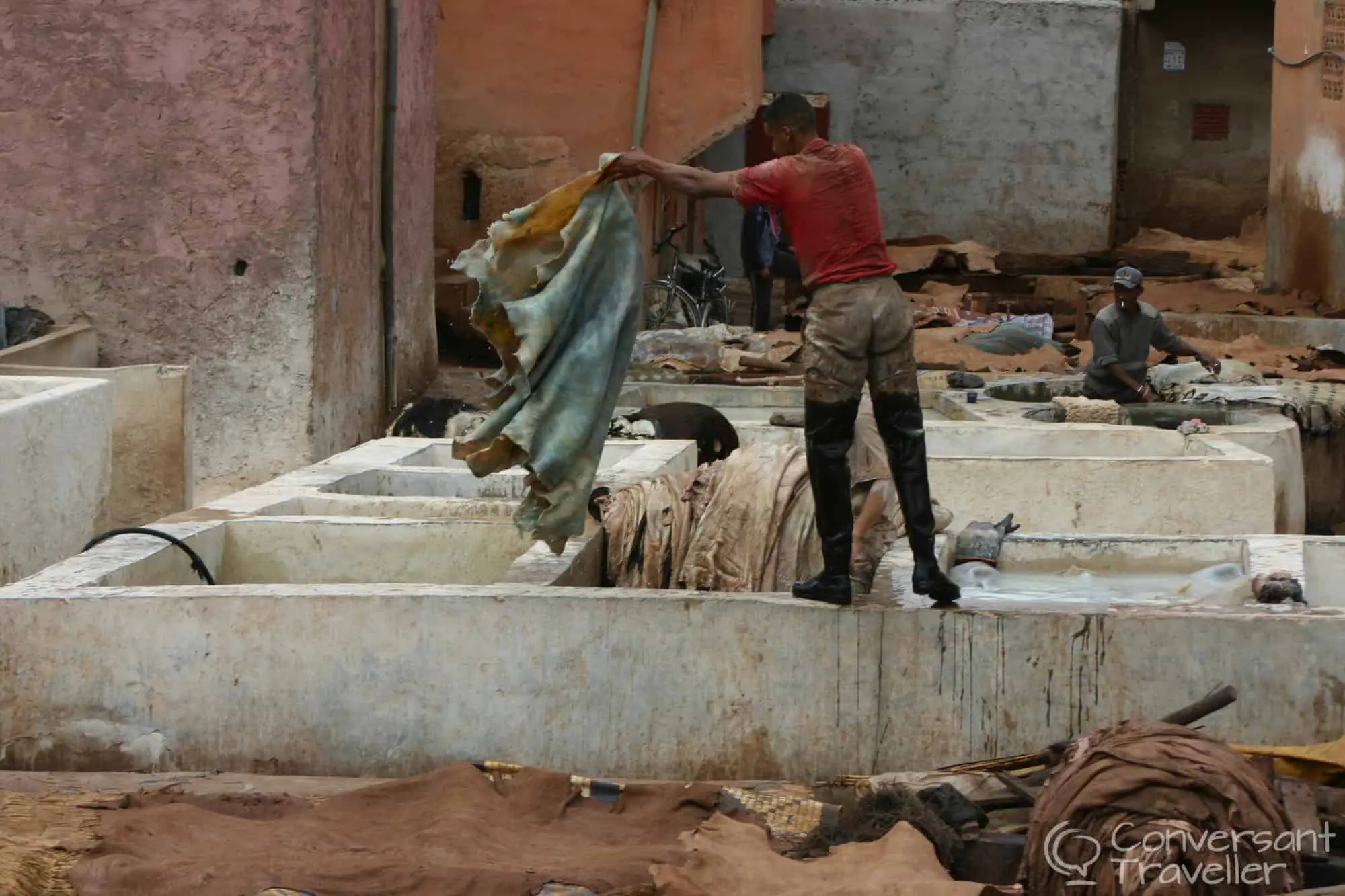 Working hard in the tanneries, Marrakech