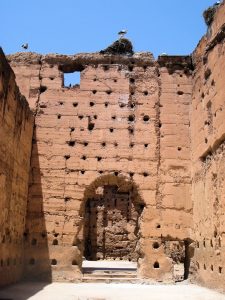 The only residents of the Baadi Palace today are the storks, Marrakech