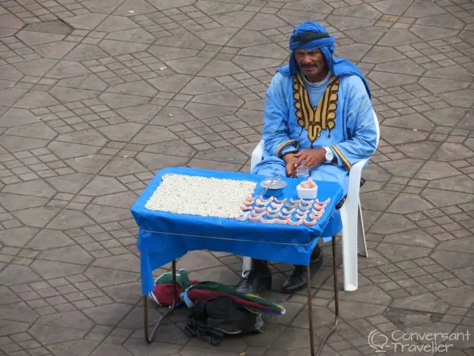 Dentist anyone? The tooth puller, Djemaa el Fna, Marrakech