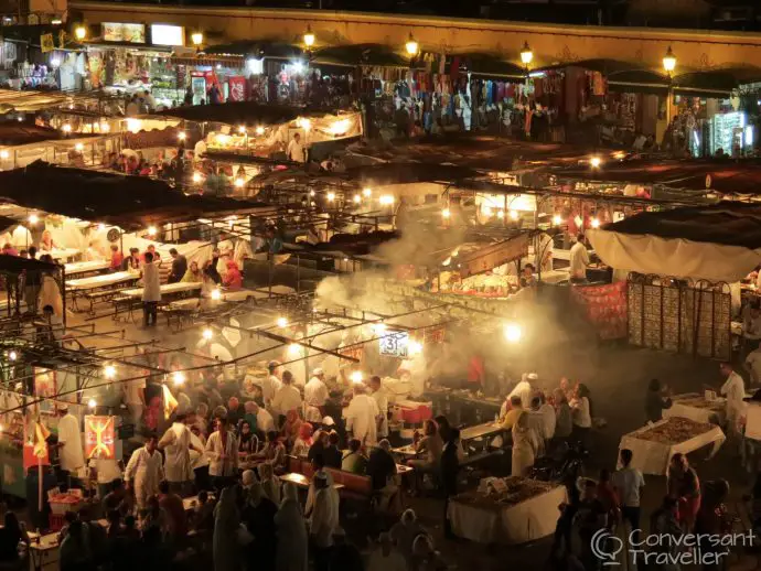Best restaurants Marrakech, where to eat in Marrakech - Night market in Djemaa el Fna