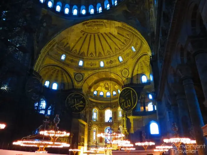 Hagia Sofia in gold and black, Istanbul