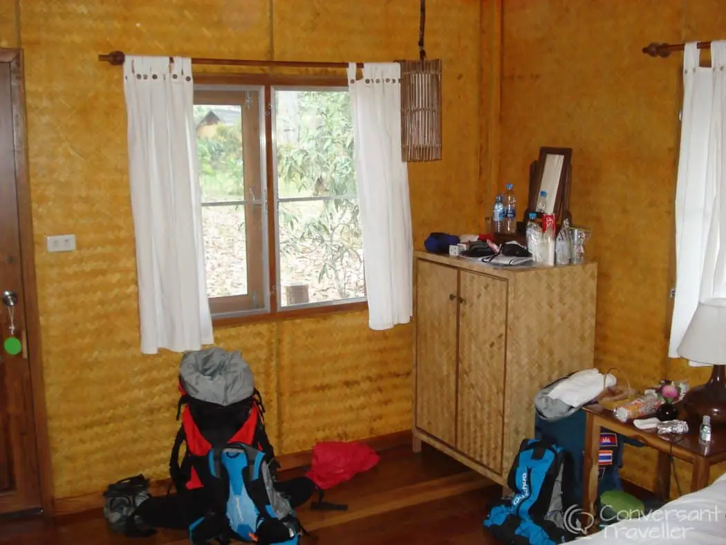 Not one, but two backpacks each, at Chiang Dao Nest, Thailand