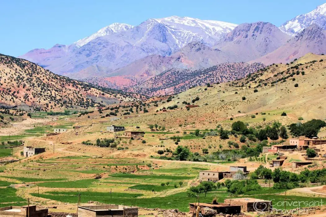 Yes the mountains really are this colour! In the High Atlas, near Telouet, Morocco