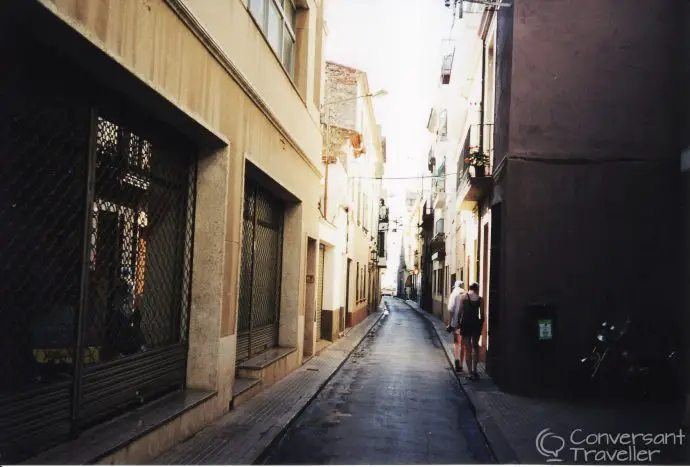 The streets of Calella, Spain
