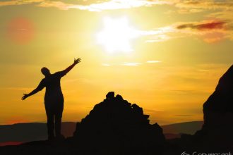 Sunset at Raven Crag in the Lake District, Cumbria