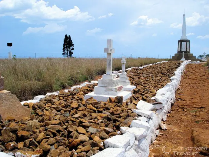 British trench graves at Spionkip battlefield, Northern Natal