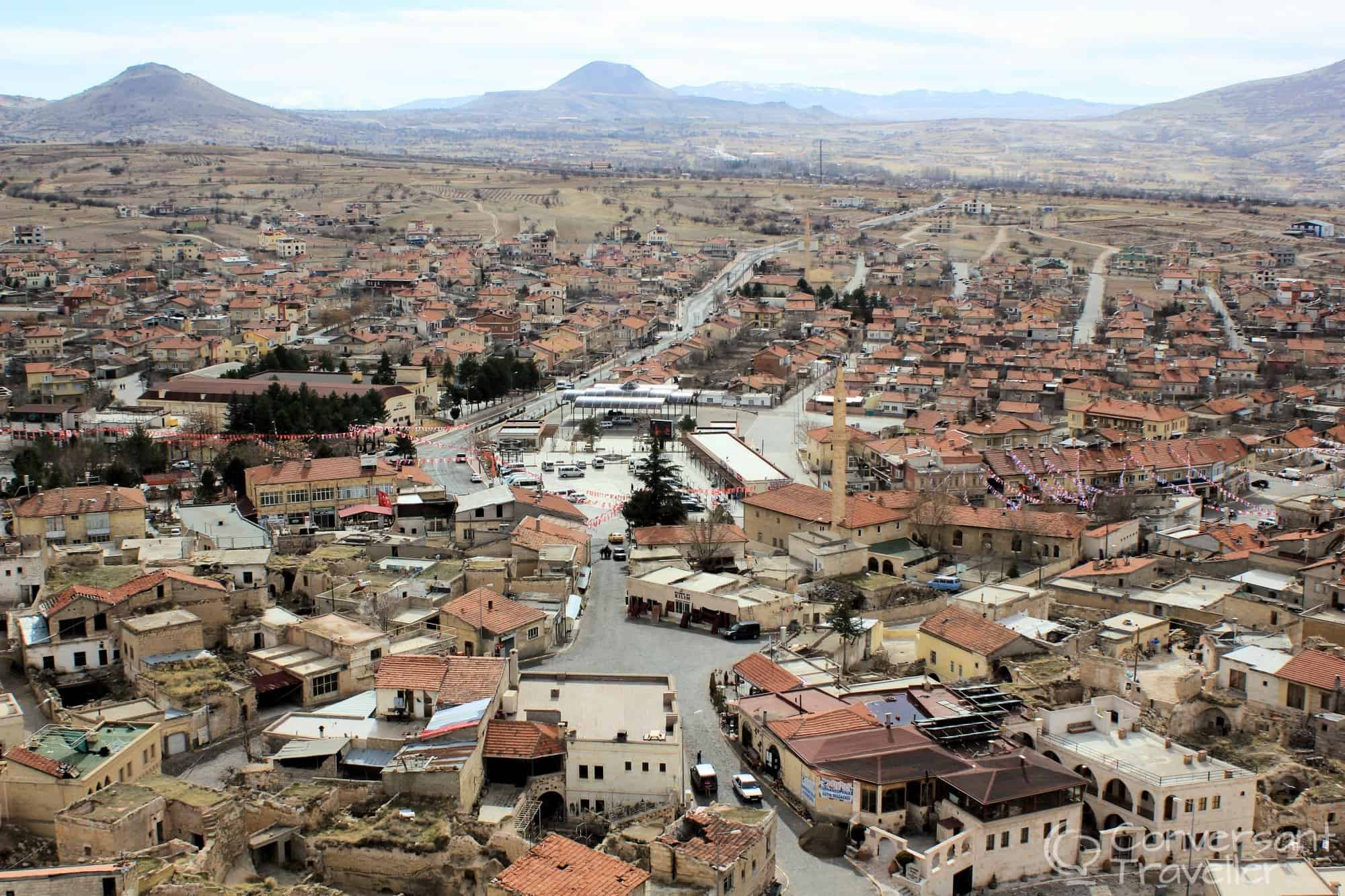 View of Uchisar village from the 'castle'