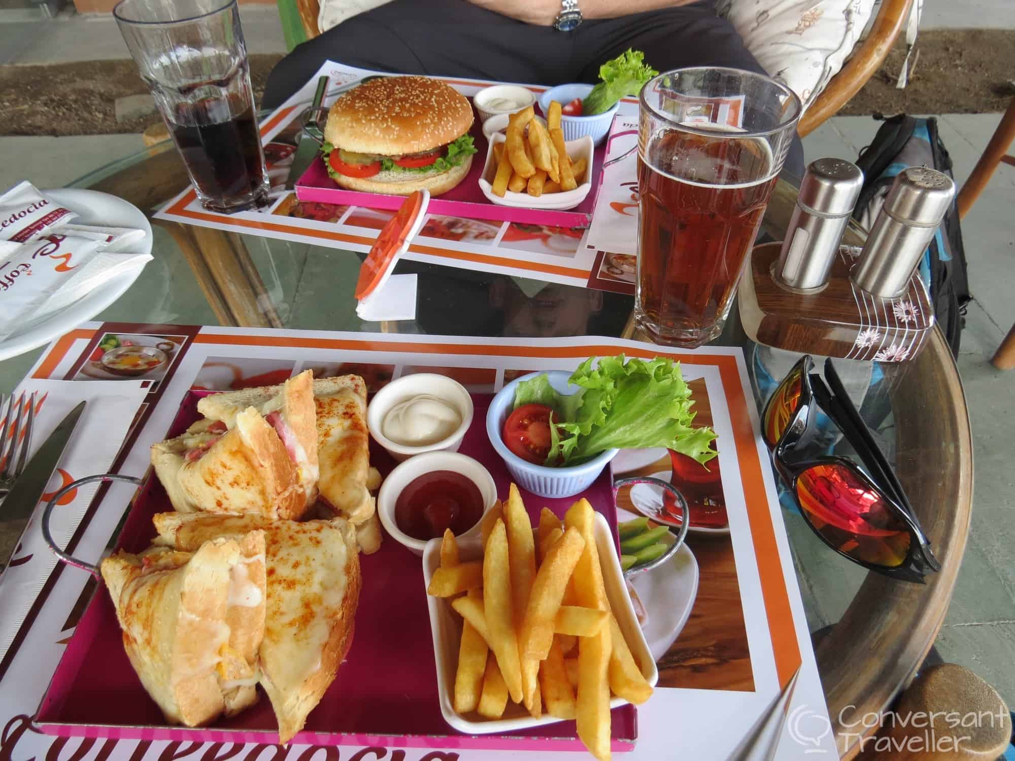 Sometimes you just need a burger! At Coffeedocia, Goreme