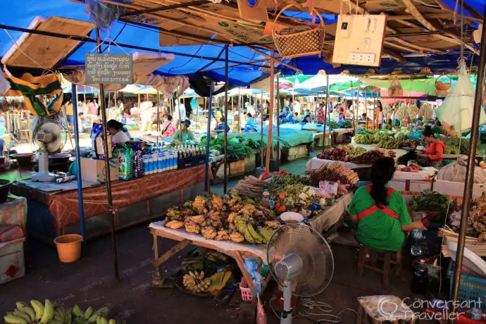 Early morning at Phousy Market, enroute to Tamarind Cooking School, Luang Prabang