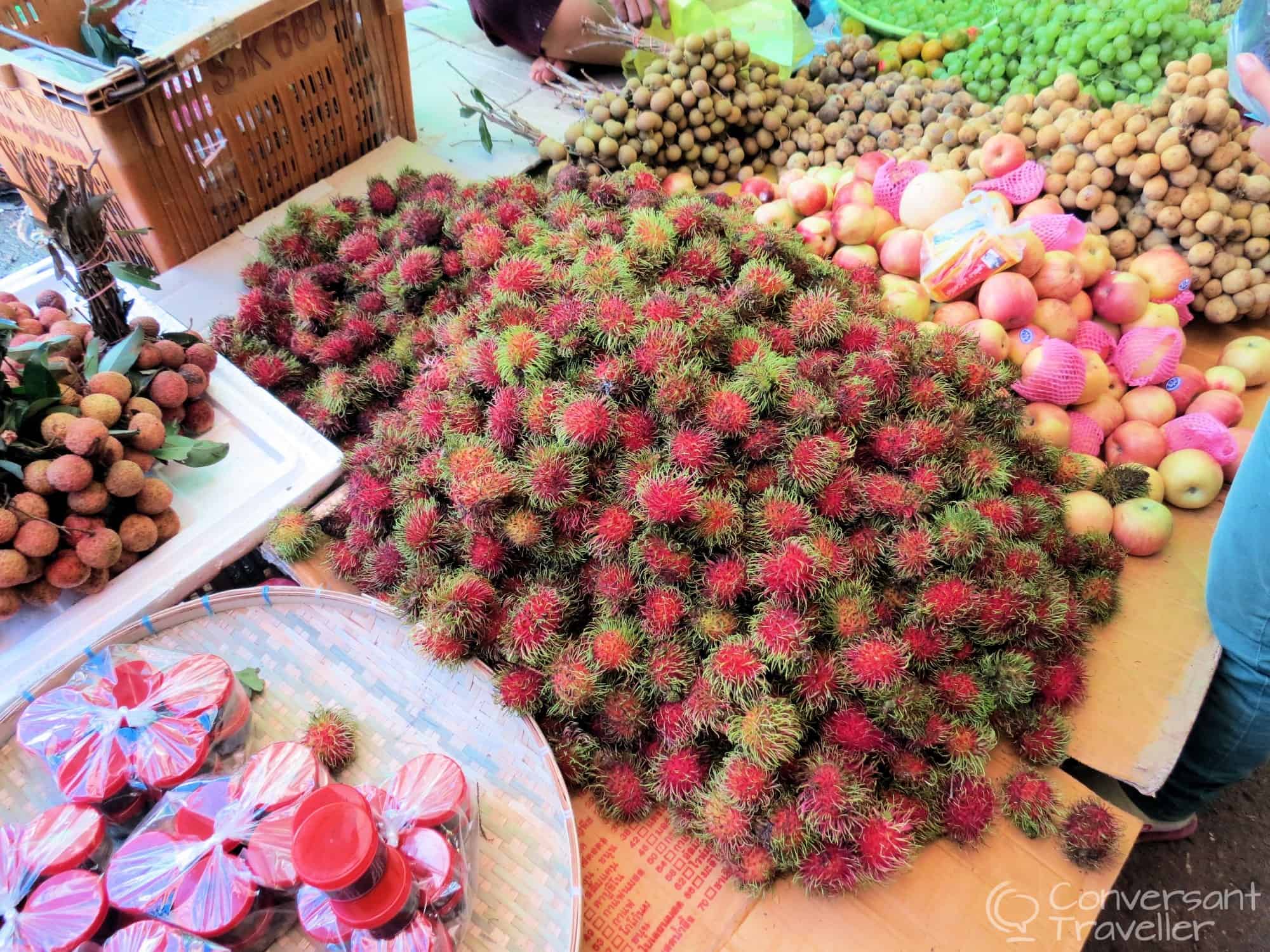 Lychees at Phousy Market, Tamarind Cooking School, Luang Prabang