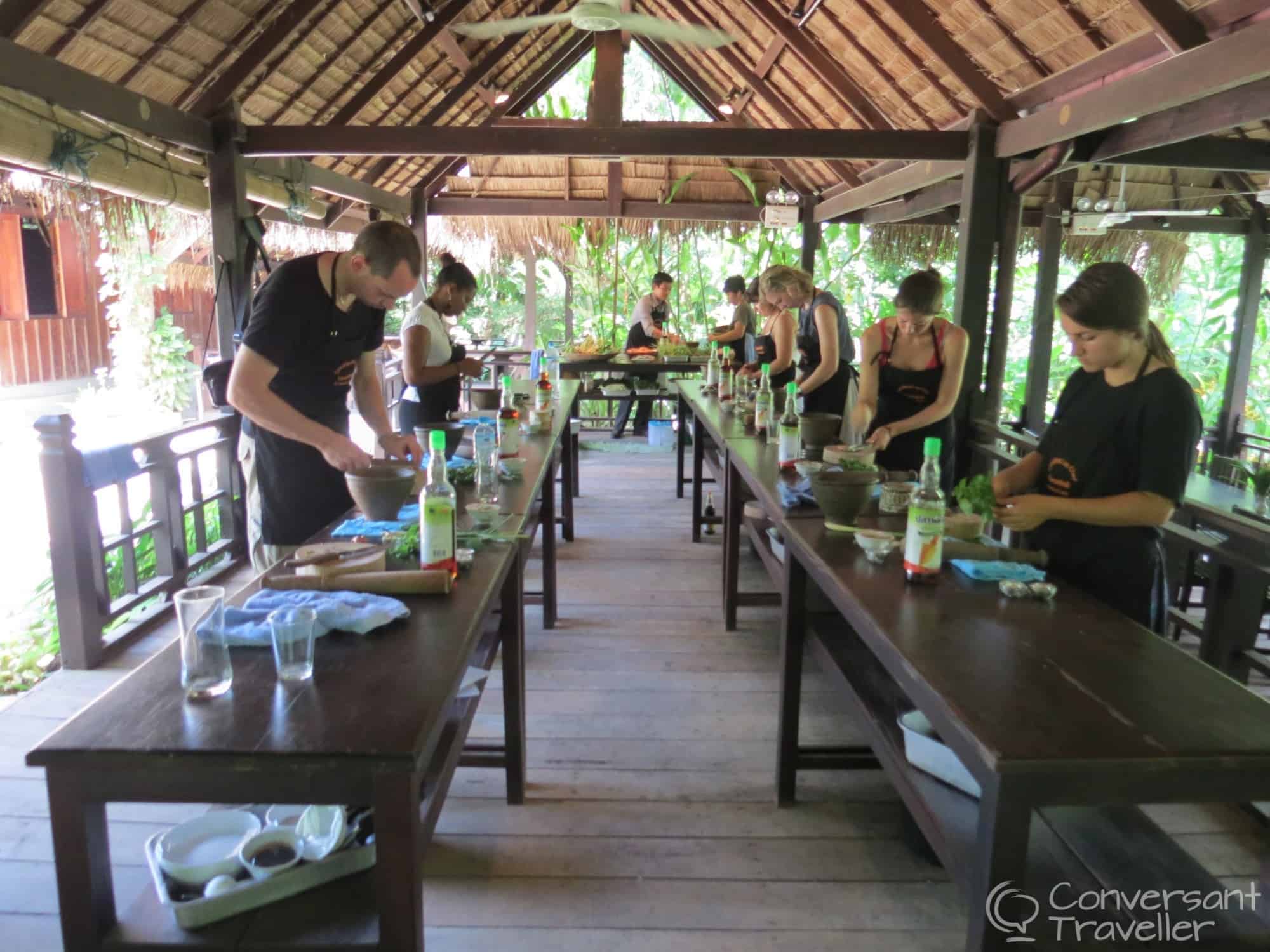 Tamarind Cooking School pavillion, Luang Prabang, Laos