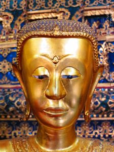 One of hundreds of buddhas at Wat Pho, Bangkok