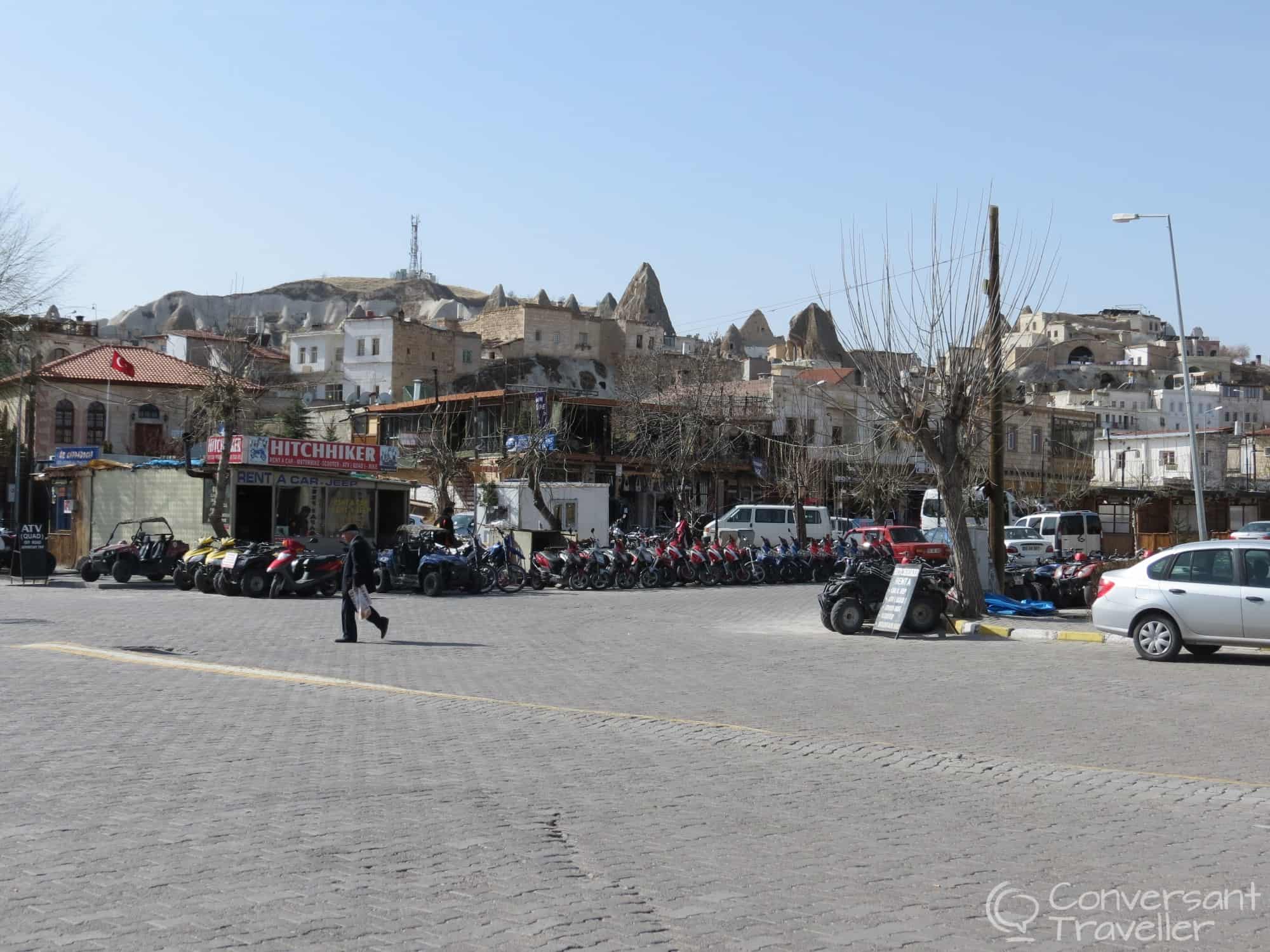 Rows of quad bikes in Goreme town centre