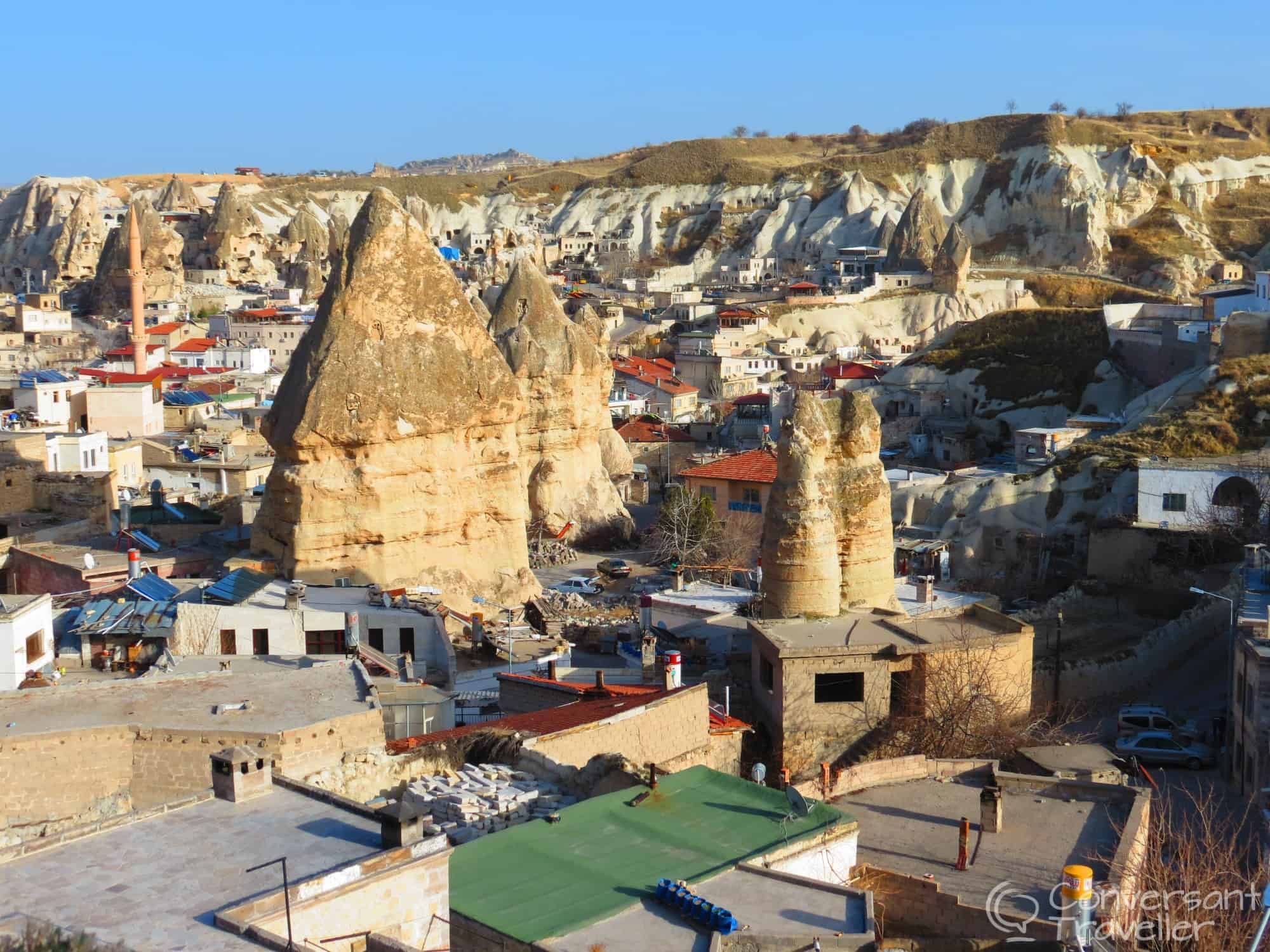 The town of Goreme, nestled in a fairy-tale landscape