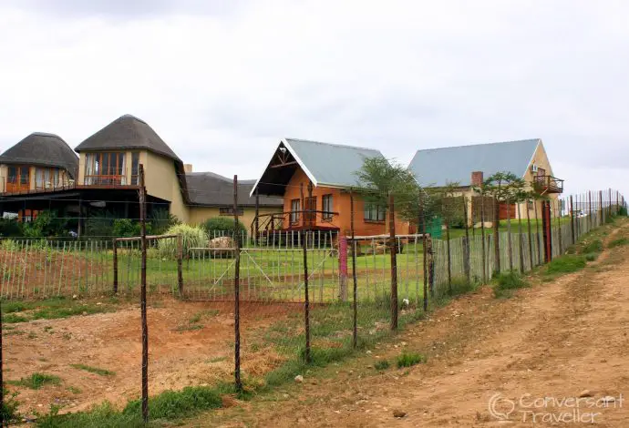 View of the lodge from inside the reserve, Addo Dung Beetle Guest Farm