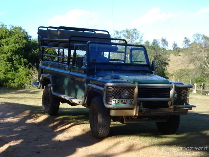 Our safari vehicle at Schotia Game Reserve