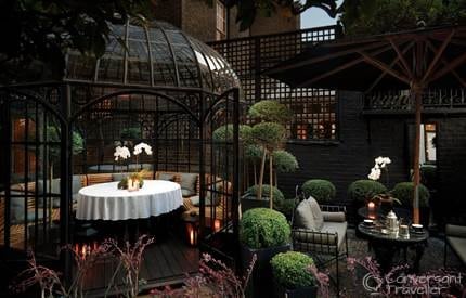 The oriental courtyard at Blakes Hotel, London